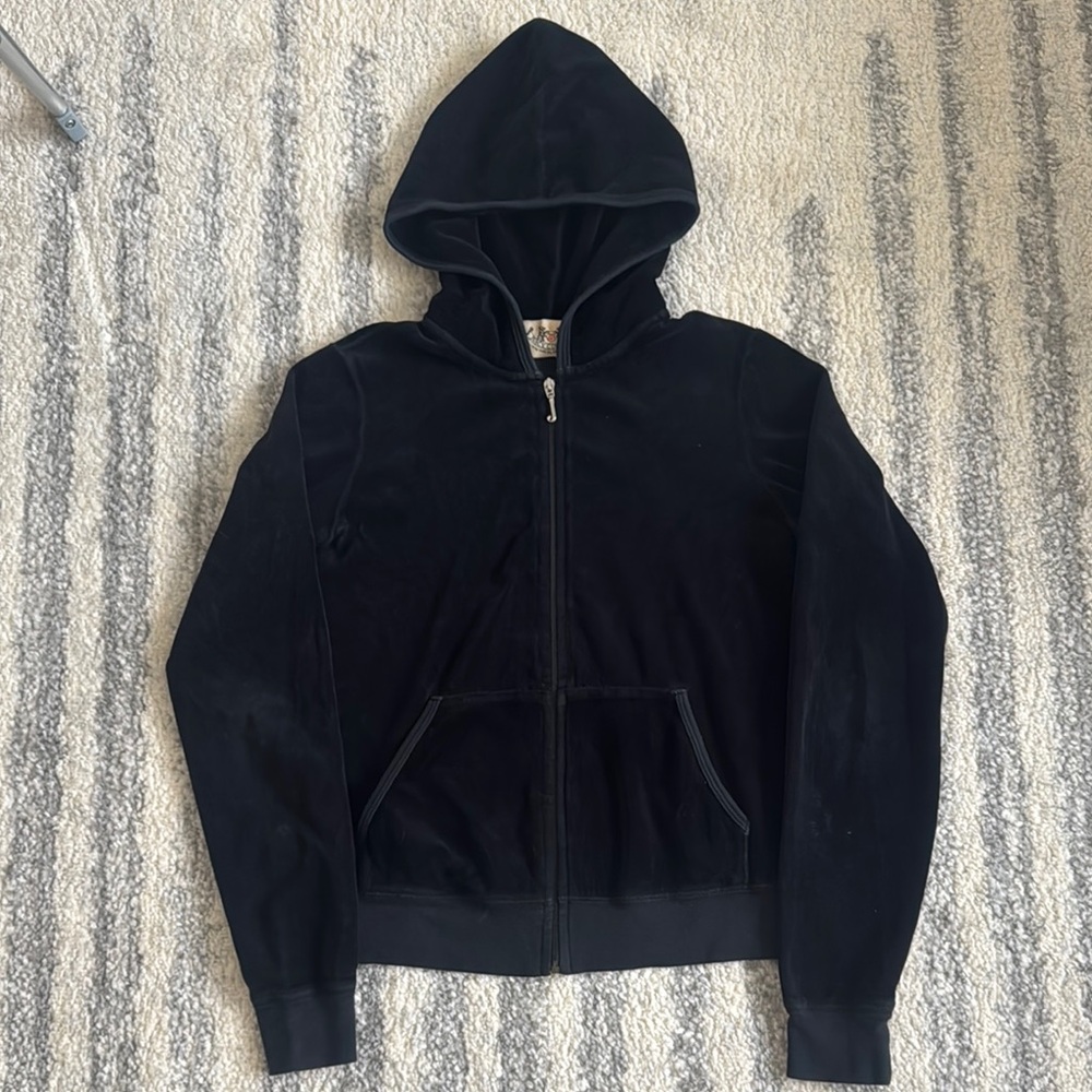 Juicy Couture Black Velour Hoodie